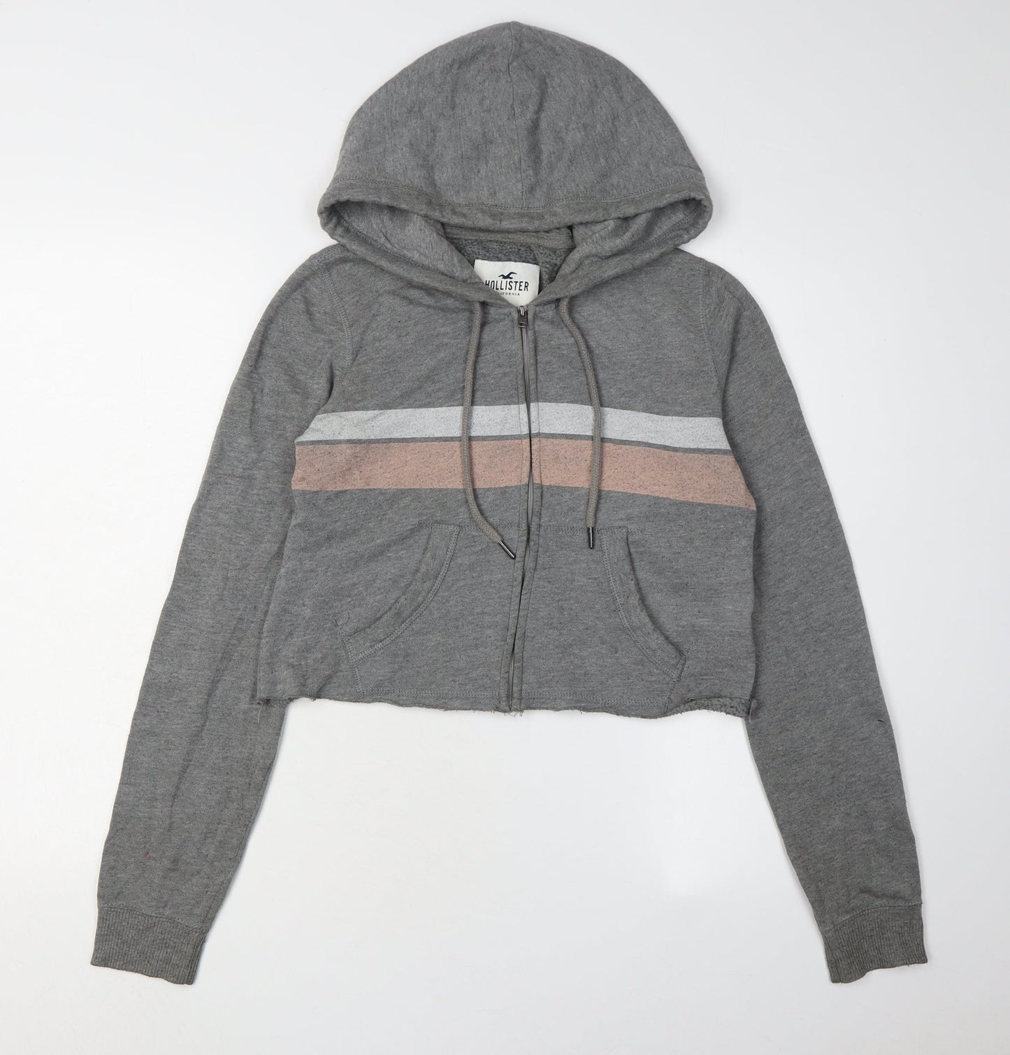 Hollister Grey Full Zip Hoodie Women XS