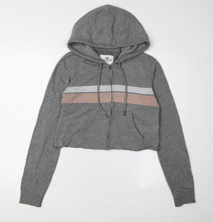 Hollister Grey Full Zip Hoodie Women XS