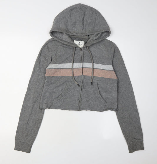 Hollister Grey Full Zip Hoodie Women XS