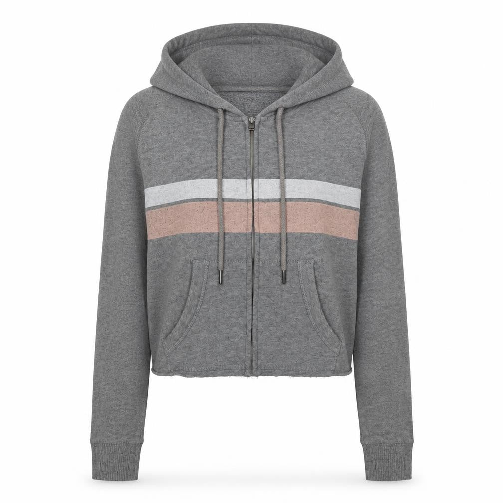 Womens UK Size XS Hollister Grey Full Zip Hoodie