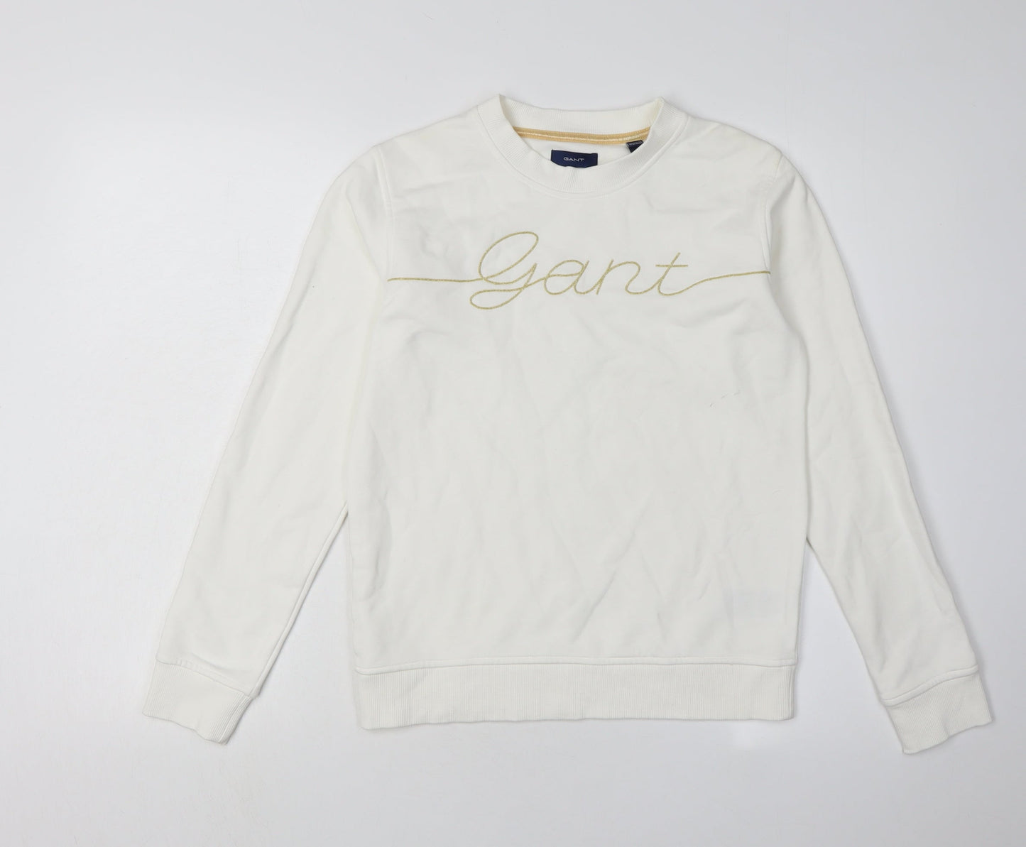 Gant Girls White Pullover Sweatshirt 13-14Y Long Sleeve
