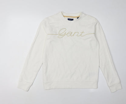 Gant Girls White Pullover Sweatshirt 13-14Y Long Sleeve