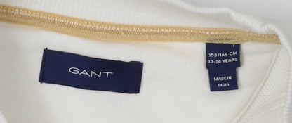 Gant Girls White Pullover Sweatshirt 13-14Y Long Sleeve