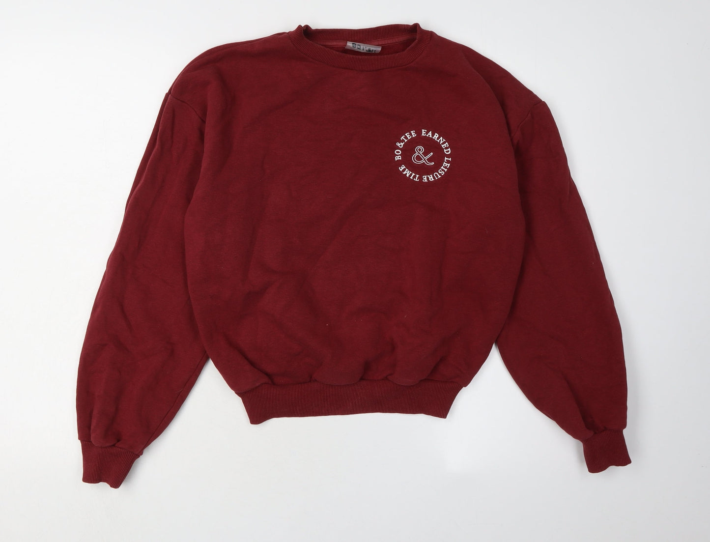 BO&TEE Women's Red Pullover Sweatshirt XS