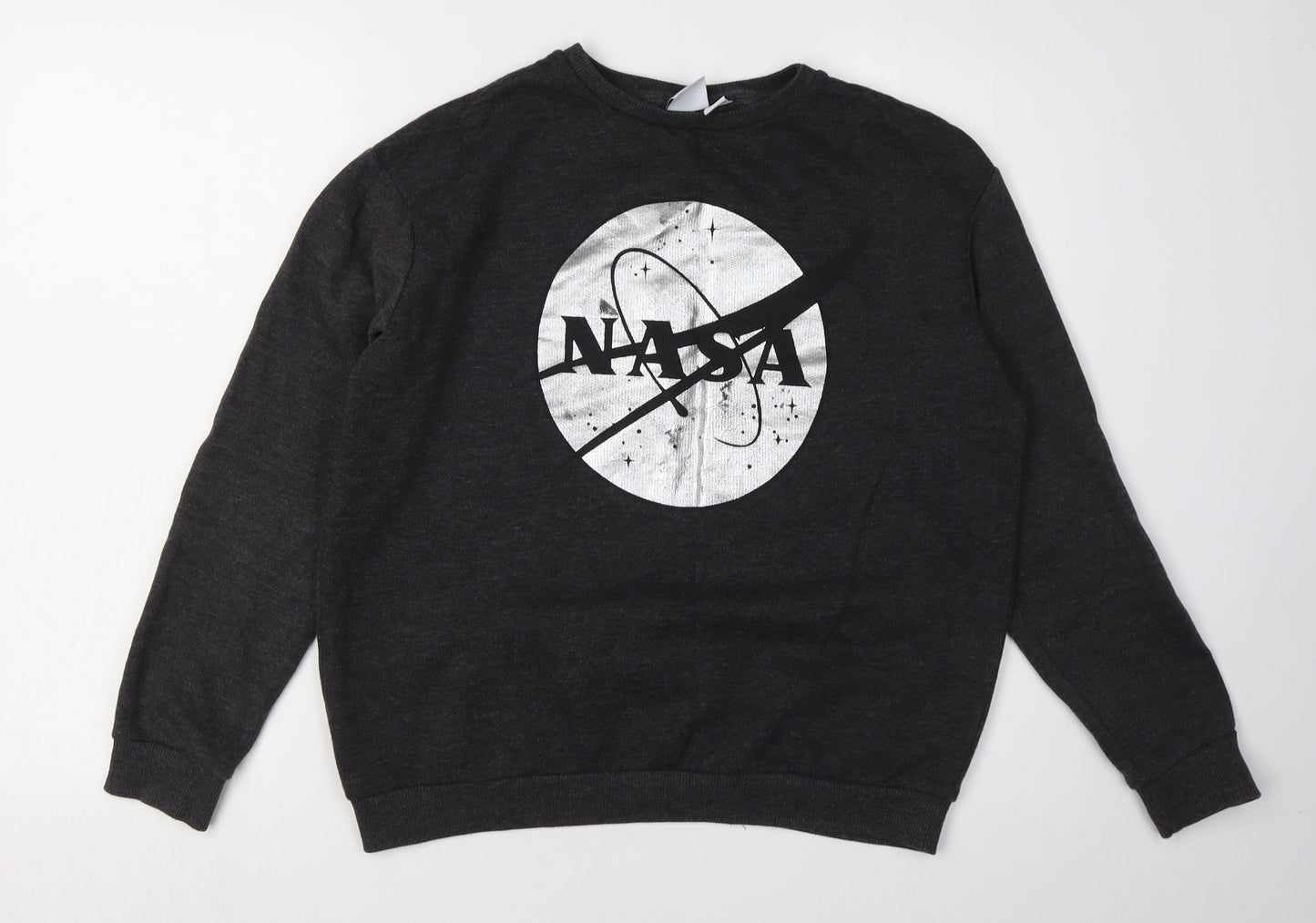 Women's Black NASA Logo Sweatshirt Size 12 Pullover