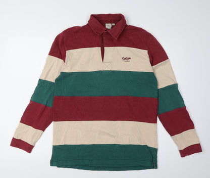 Cotton Traders Men's Multicoloured Striped Polo S
