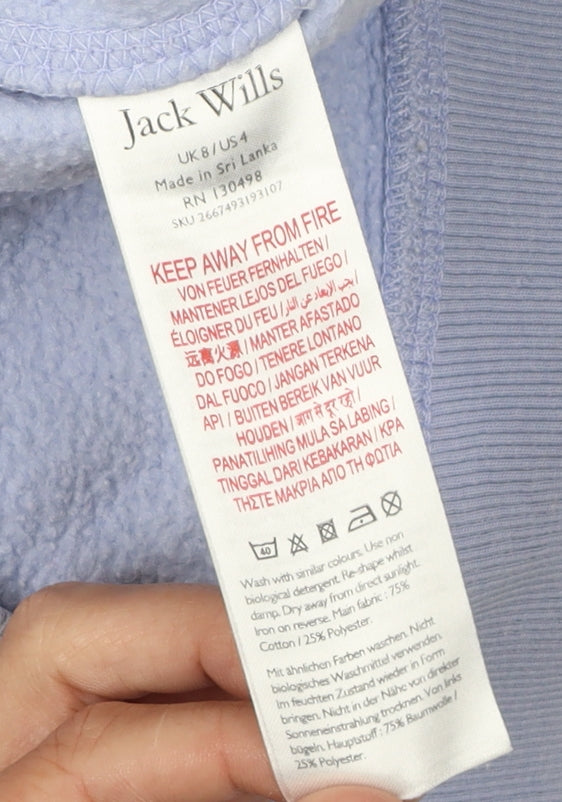 Womens UK Size 8 Jack Wills Blue Pullover Sweatshirt