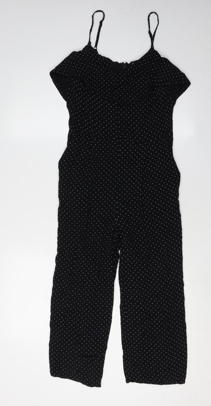 Oasis Women’s Black Polka Dot Jumpsuit Size 10