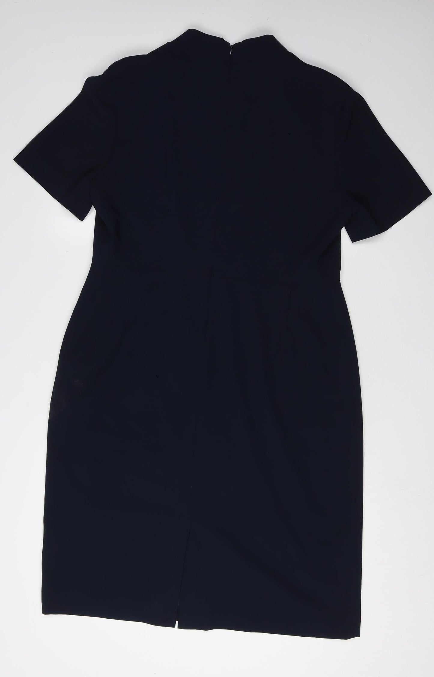 John Lewis Women's Black Sheath Dress, Size 16, Knee Length