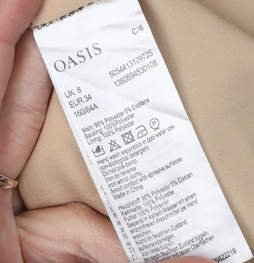 Oasis Black Sleeveless Lace Dress UK 8 Women