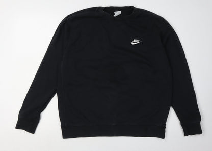Mens UK Size L Nike Black Pullover Sweatshirt
