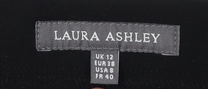 Laura Ashley Women's Black Skirt Size 12 Viscose Blend