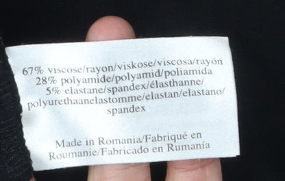 Laura Ashley Women's Black Skirt Size 12 Viscose Blend