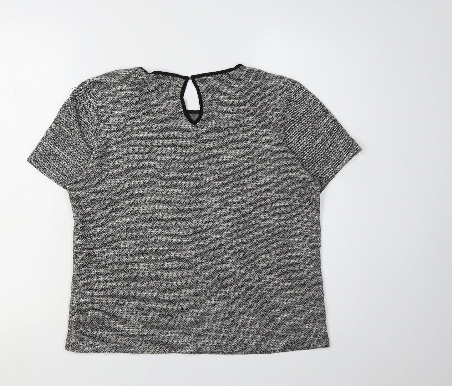 Womens UK Size 10 Warehouse Grey Basic Blouse
