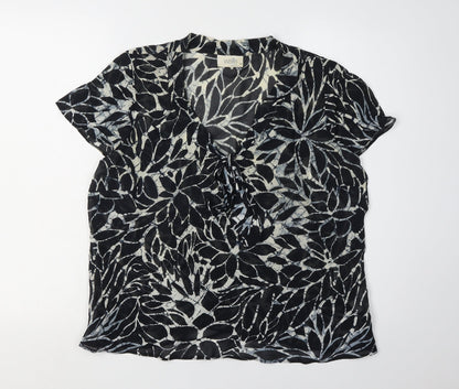 Womens UK Size 18 Wallis Black Tunic Blouse