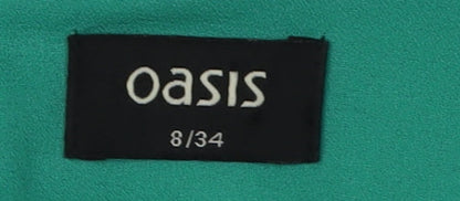 Oasis Women’s Green Sheath Dress Size 8 Sleeveless