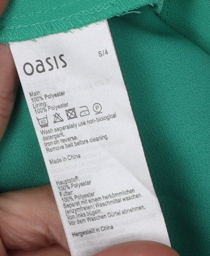 Oasis Women’s Green Sheath Dress Size 8 Sleeveless