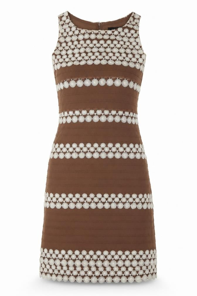 Phase Eight Women's Brown Sheath Dress Size 12
