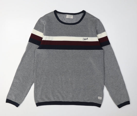 Jack & Jones Men's Grey XL Jumper Pullover