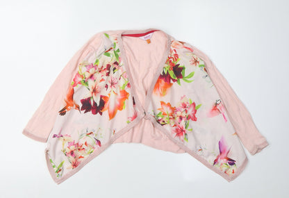 Baker by Ted Baker Girls Pink Floral Shrug 5-6 Years