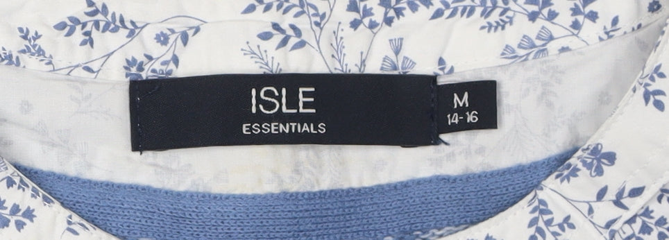 Womens UK Size M ISLE ESSENTIALS Blue Pullover Jumper
