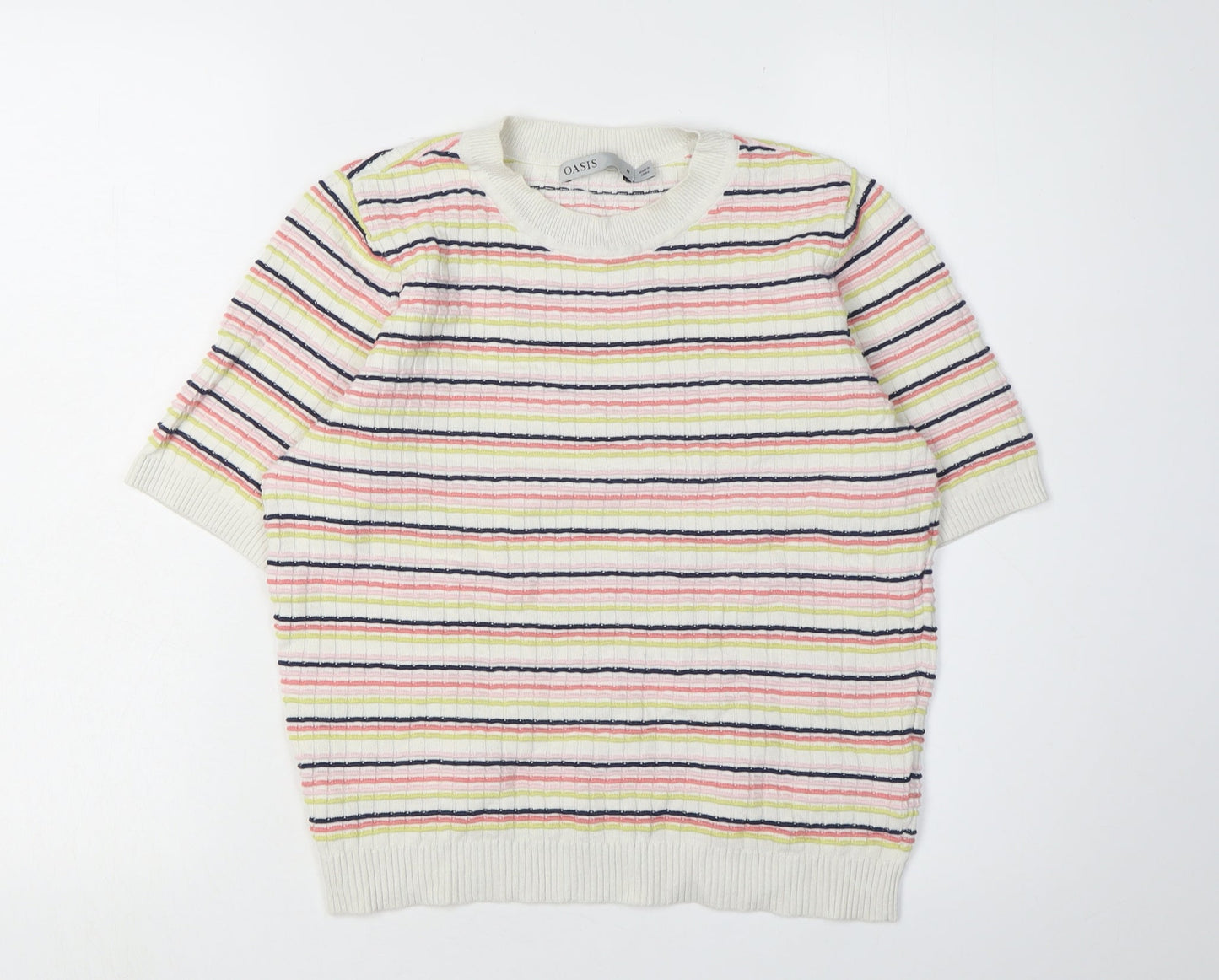 Womens UK Size M Oasis Multicoloured Pullover Jumper