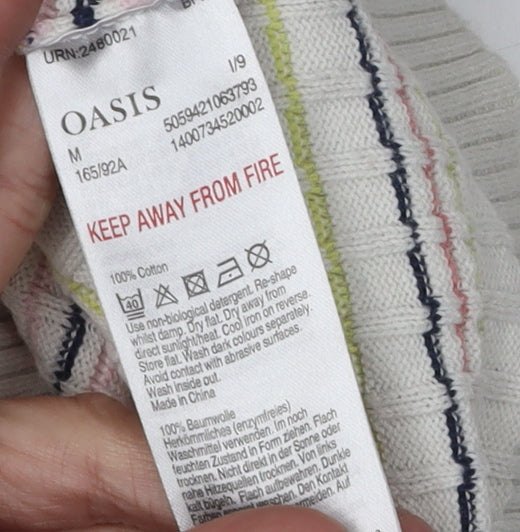Womens UK Size M Oasis Multicoloured Pullover Jumper