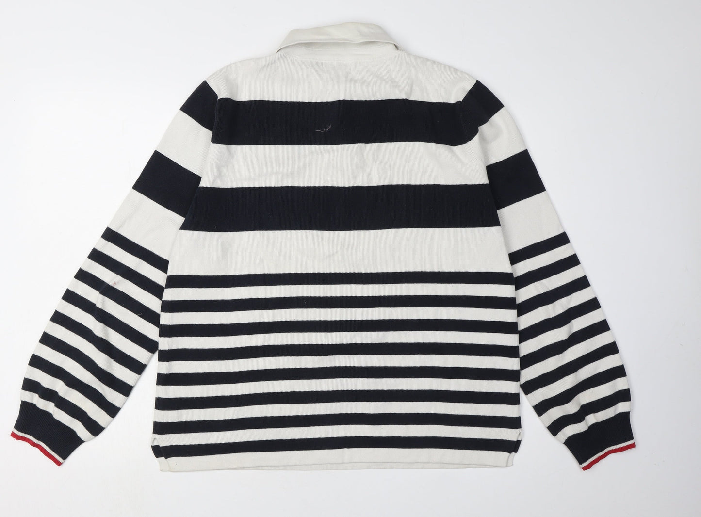 Henri Lloyd Men's White Striped Polo Shirt M