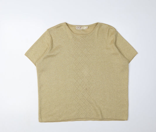 EWM Women's Gold Pullover Jumper Size 18