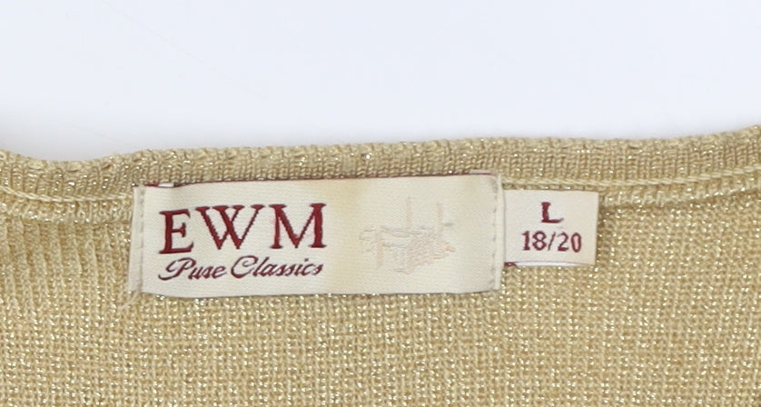 EWM Women's Gold Pullover Jumper Size 18