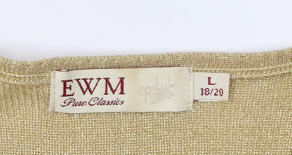 EWM Women's Gold Pullover Jumper Size 18