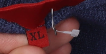 Gabicci Men's Blue XL V-Neck Cable-Knit Jumper