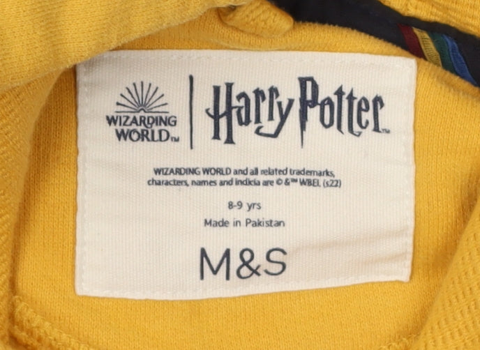 Marks and Spencer Boys Yellow Hufflepuff Hoodie 8-9 Years