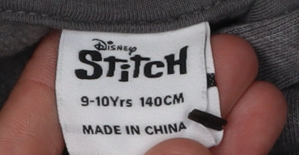 Disney Girls Grey Stitch Hoodie Pullover 10 Years