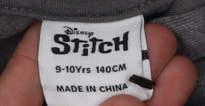Disney Girls Grey Stitch Hoodie Pullover 10 Years