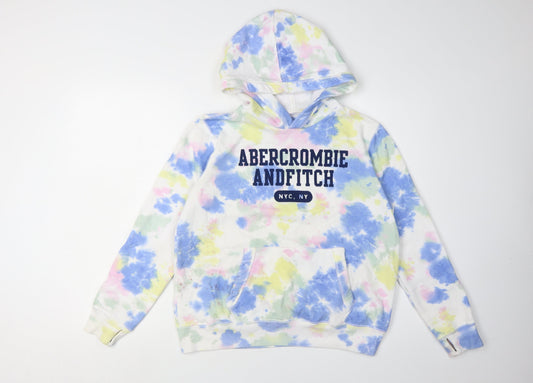 Additional front view of Abercrombie & Fitch girls’ multicoloured pullover hoodie 15-16 years