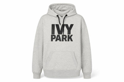 Front view of Ivy Park Women's Grey XS Pullover Hoodie