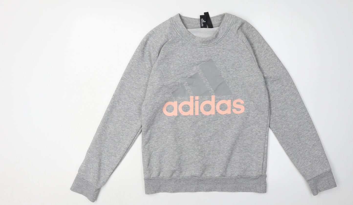 Adidas Women's Grey Pullover Sweatshirt - Size 15