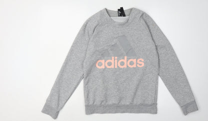 Adidas Women's Grey Pullover Sweatshirt - Size 15