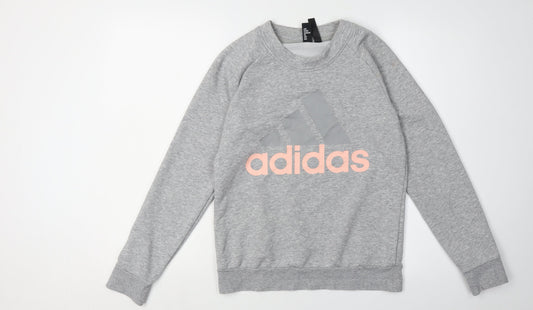 Adidas Women's Grey Pullover Sweatshirt - Size 15