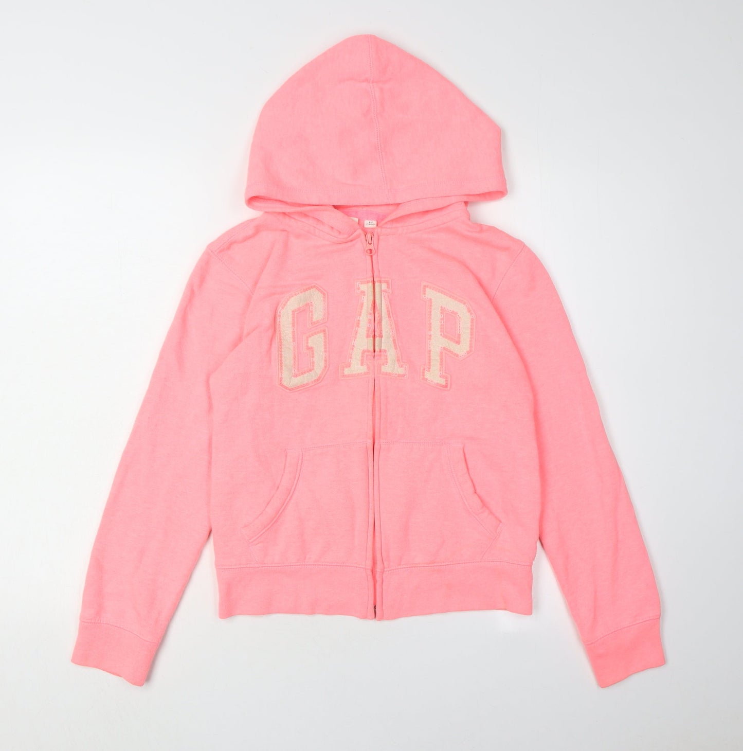 GAP Girls Pink XL Full Zip Logo Hoodie