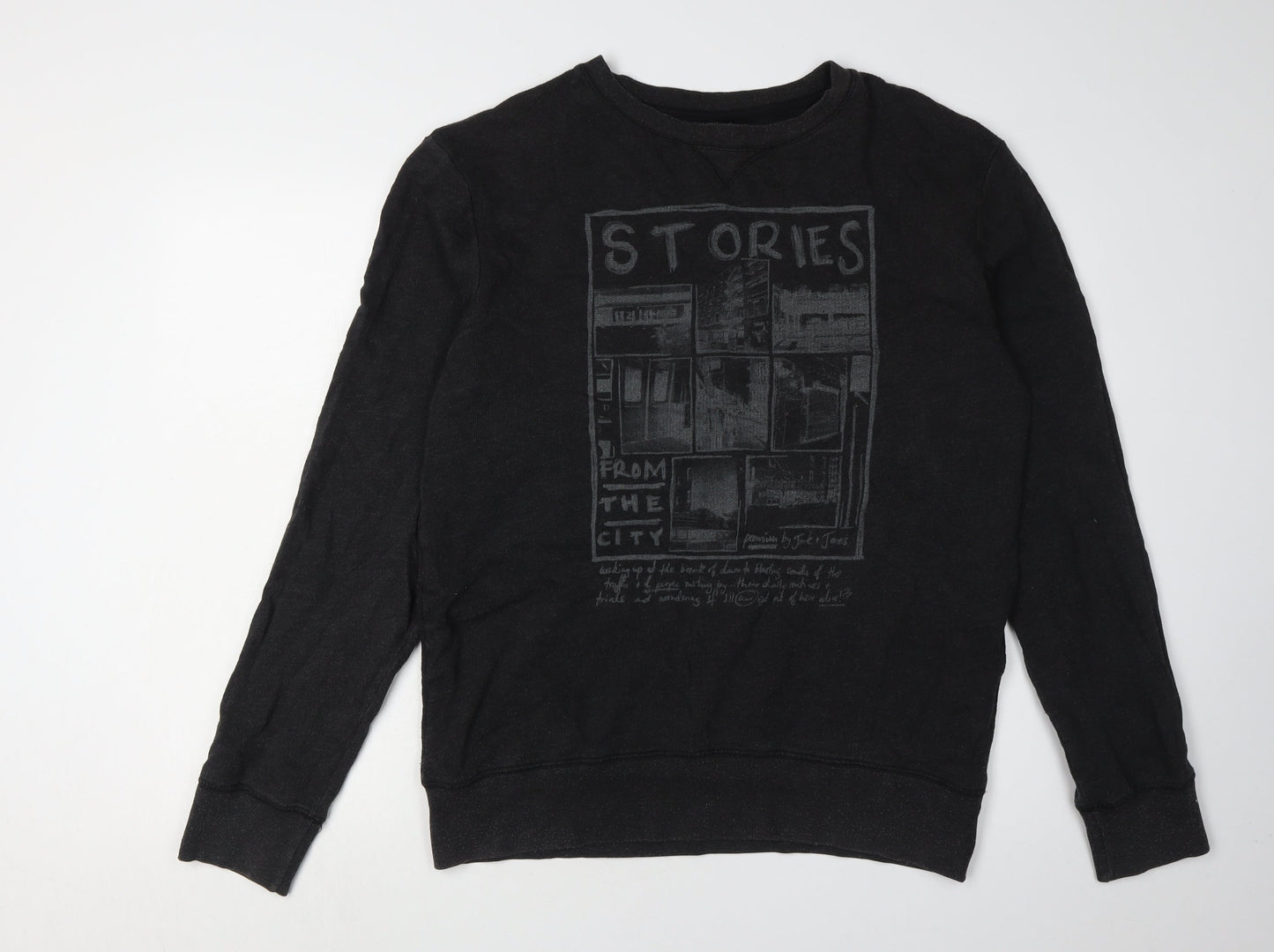 Mens UK Size XL JACK & JONES Black Pullover Sweatshirt