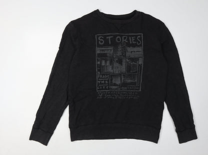 Mens UK Size XL JACK & JONES Black Pullover Sweatshirt