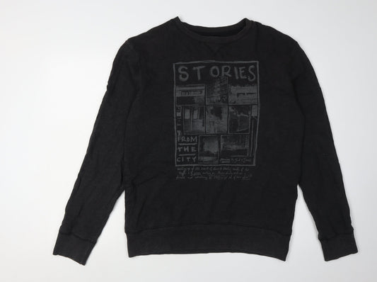 Mens UK Size XL JACK & JONES Black Pullover Sweatshirt