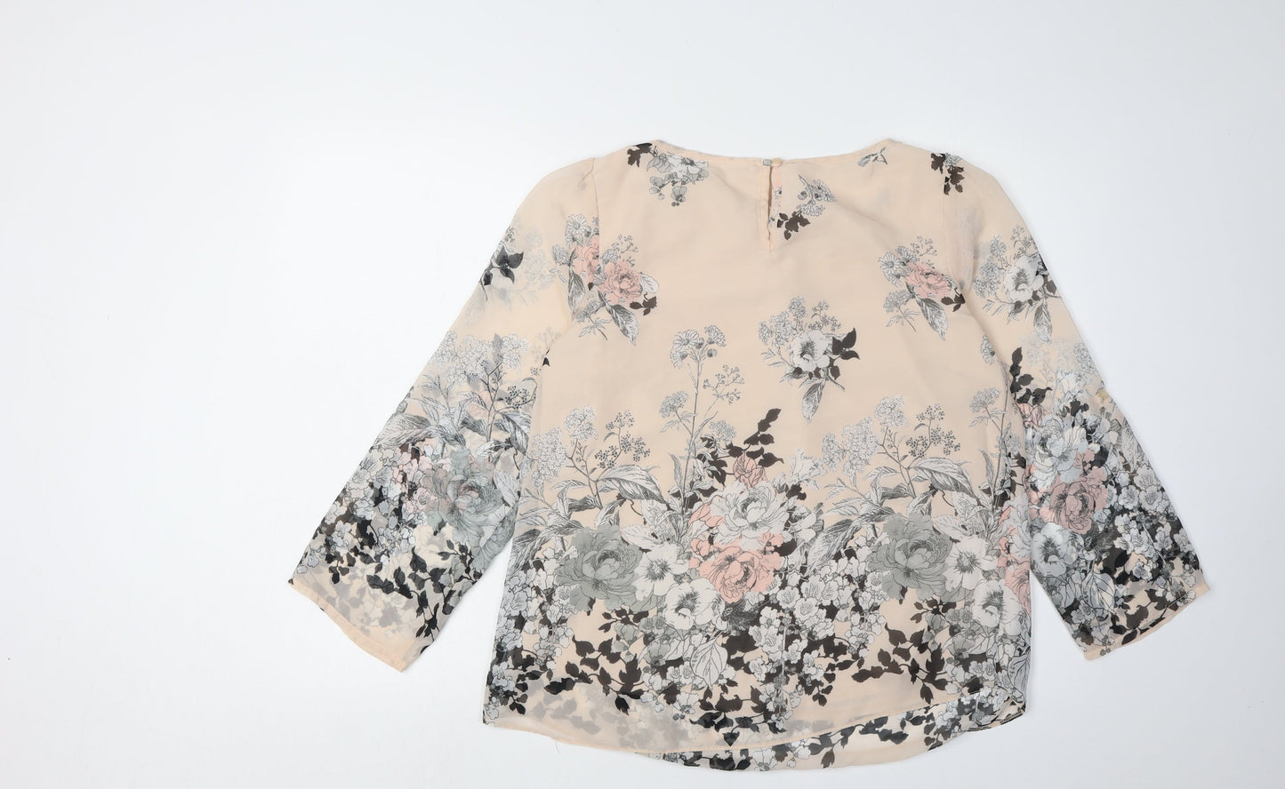 Womens UK Size M Wallis Beige Basic Blouse