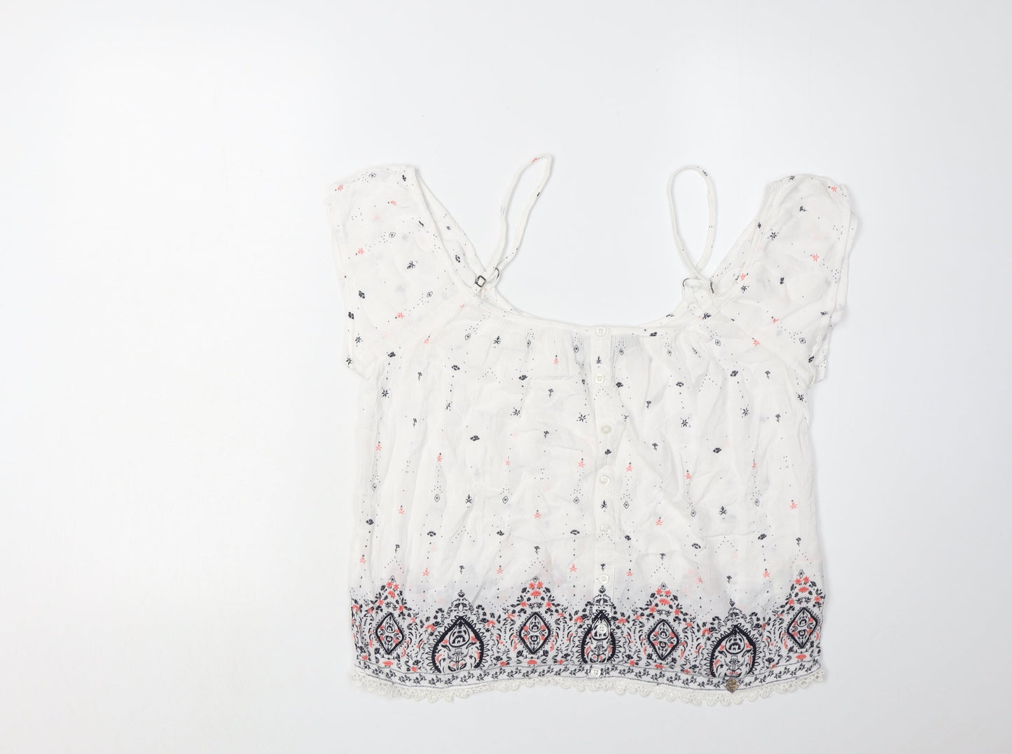Womens UK Size XS Superdry White Camisole Blouse