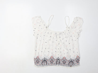 Womens UK Size XS Superdry White Camisole Blouse