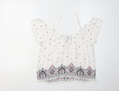 Womens UK Size XS Superdry White Camisole Blouse