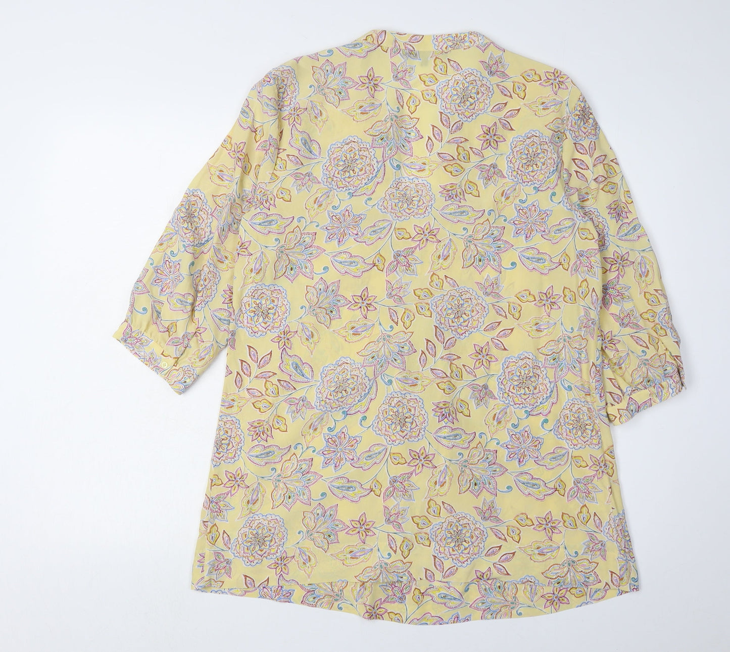 Jaeger Women's Multicoloured Floral Silk Blouse M