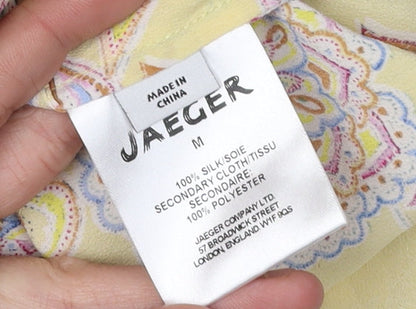 Jaeger Women's Multicoloured Floral Silk Blouse M